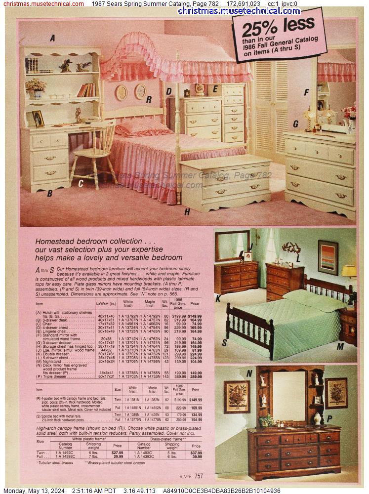 1987 Sears Spring Summer Catalog, Page 782