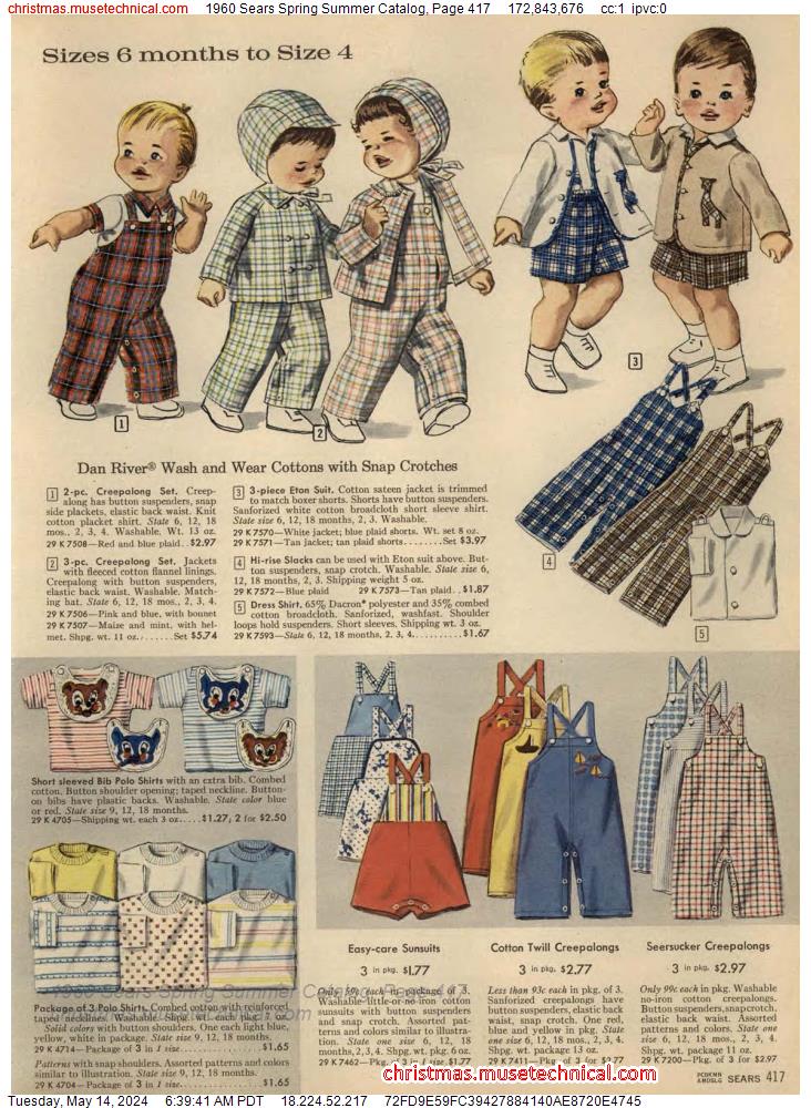 1960 Sears Spring Summer Catalog, Page 417