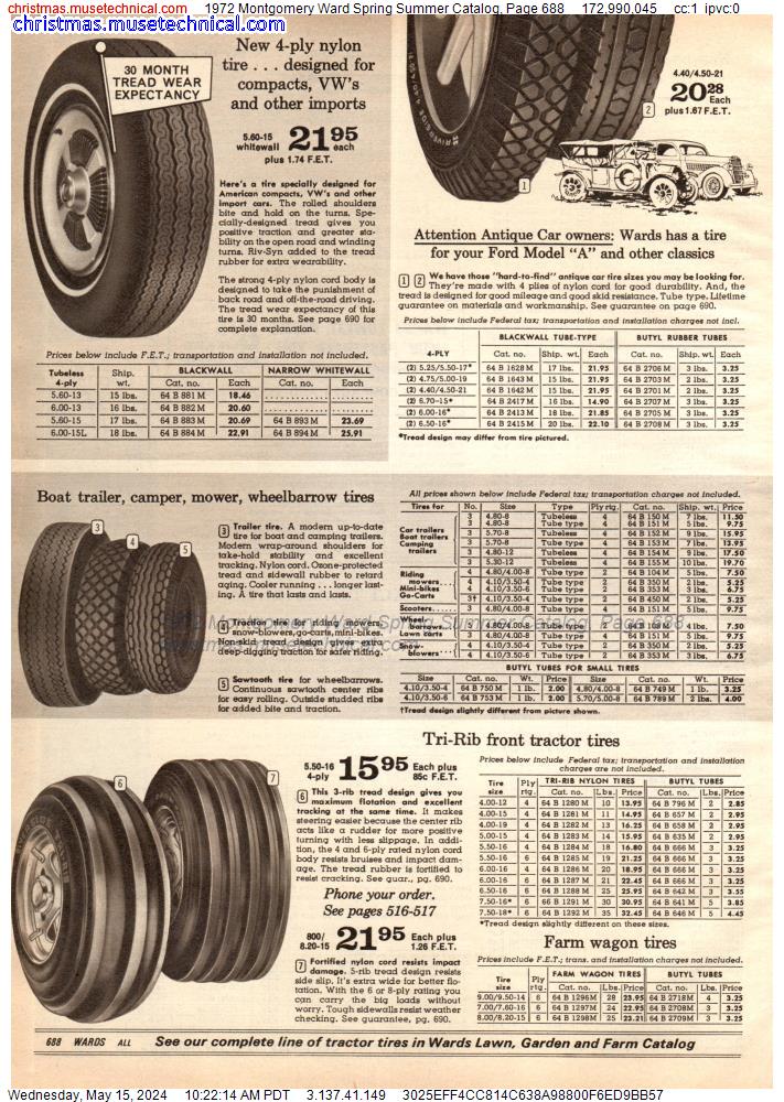 1972 Montgomery Ward Spring Summer Catalog, Page 688