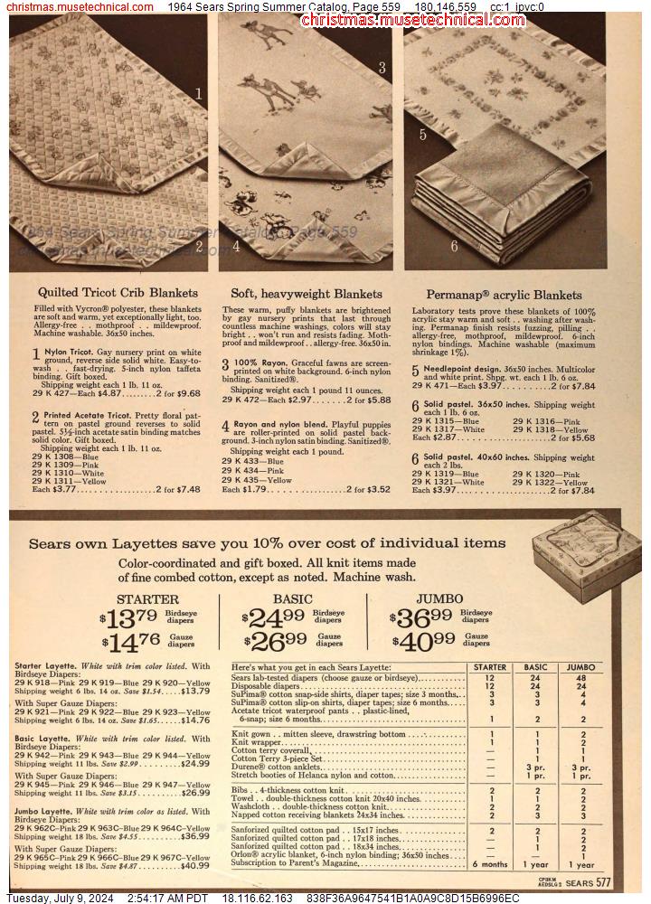 1964 Sears Spring Summer Catalog, Page 559