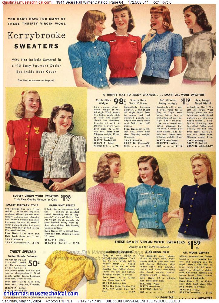 1941 Sears Fall Winter Catalog, Page 64