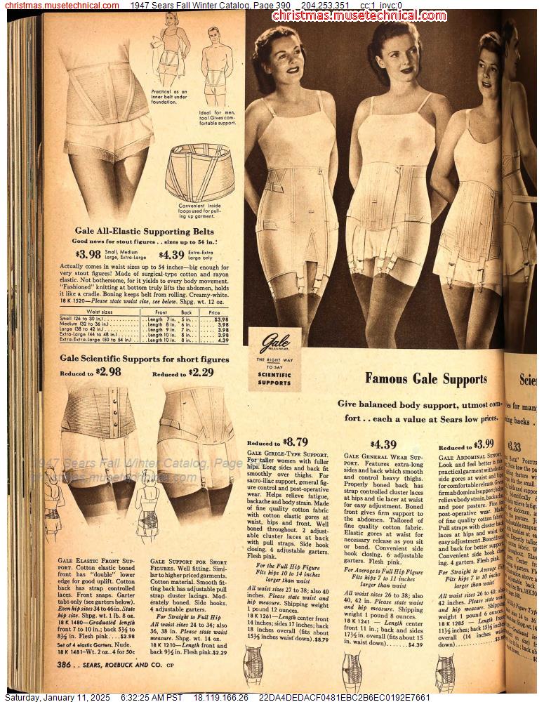 1947 Sears Fall Winter Catalog, Page 390