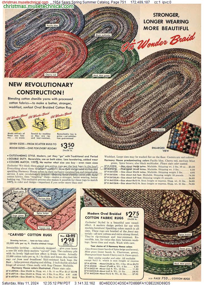 1954 Sears Spring Summer Catalog, Page 751