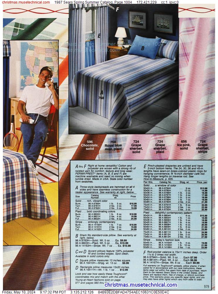 1987 Sears Spring Summer Catalog, Page 1004