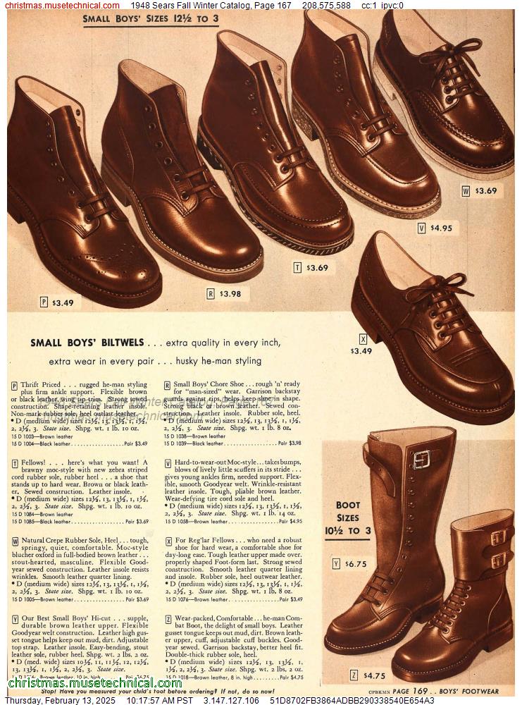 1948 Sears Fall Winter Catalog, Page 167