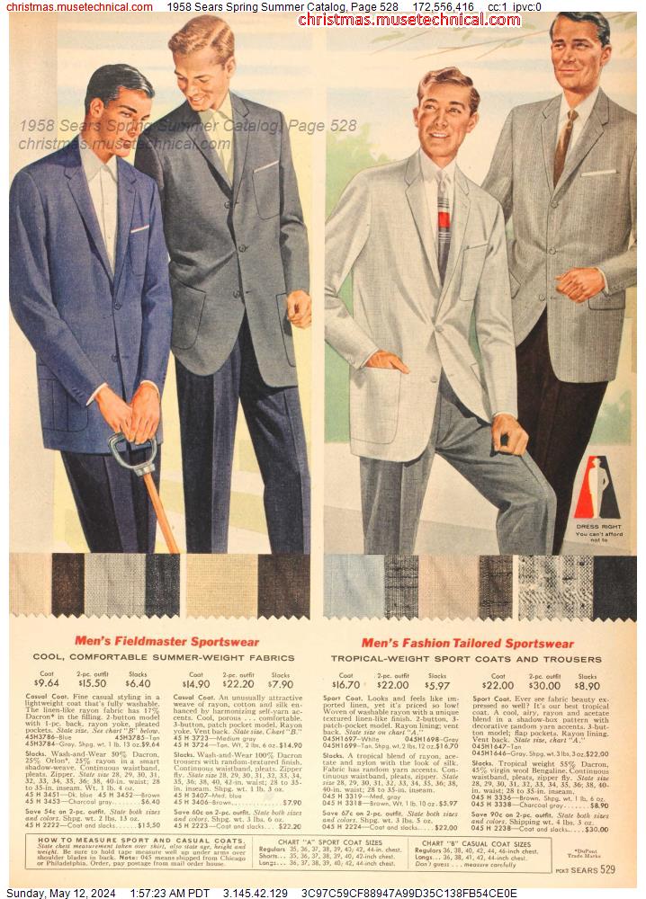 1958 Sears Spring Summer Catalog, Page 528