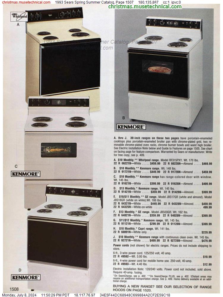 1993 Sears Spring Summer Catalog, Page 1507