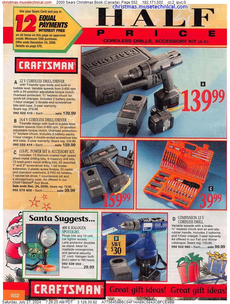 2000 Sears Christmas Book (Canada), Page 552