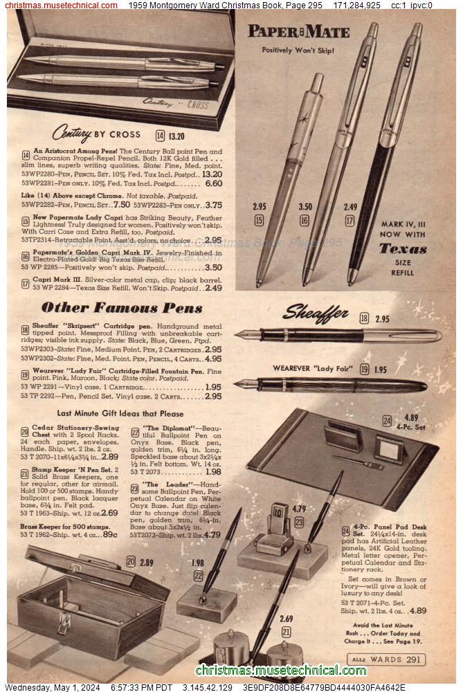 1959 Montgomery Ward Christmas Book, Page 295