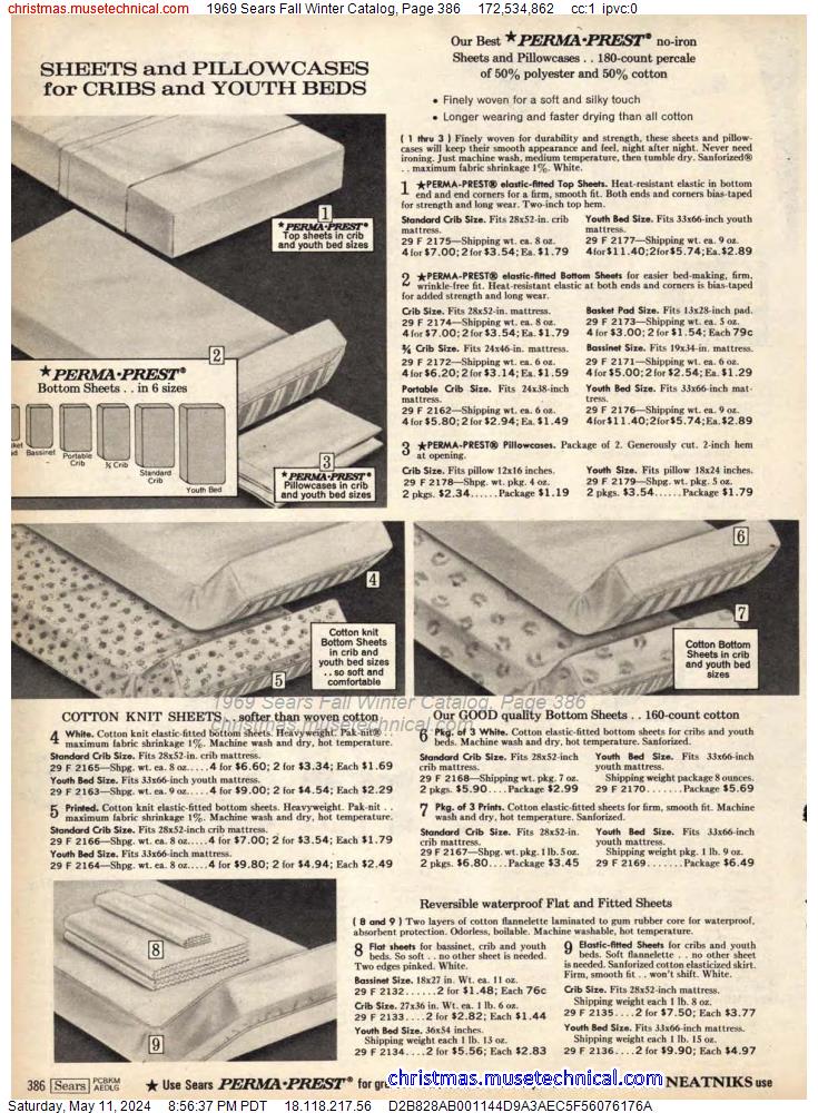 1969 Sears Fall Winter Catalog, Page 386