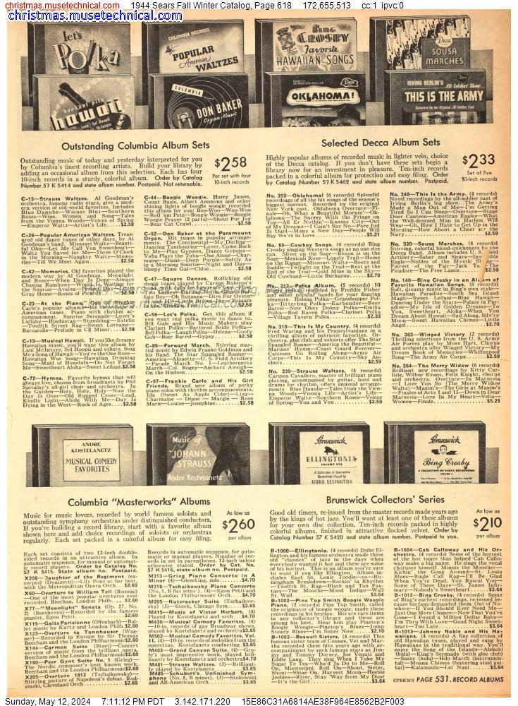 1944 Sears Fall Winter Catalog, Page 618
