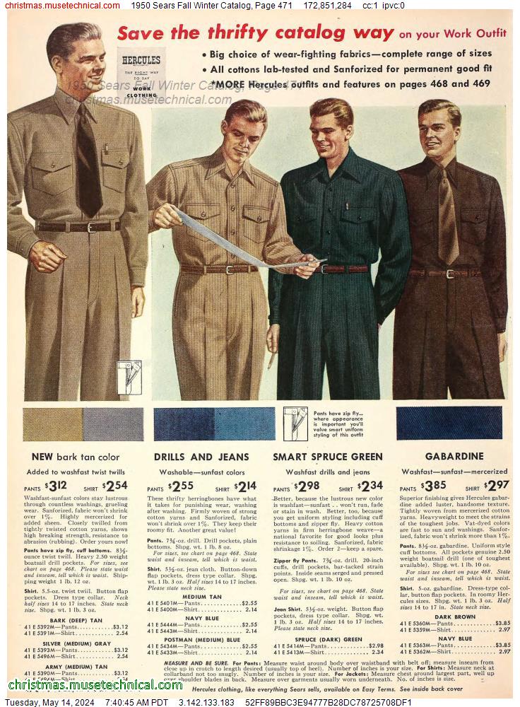 1950 Sears Fall Winter Catalog, Page 471