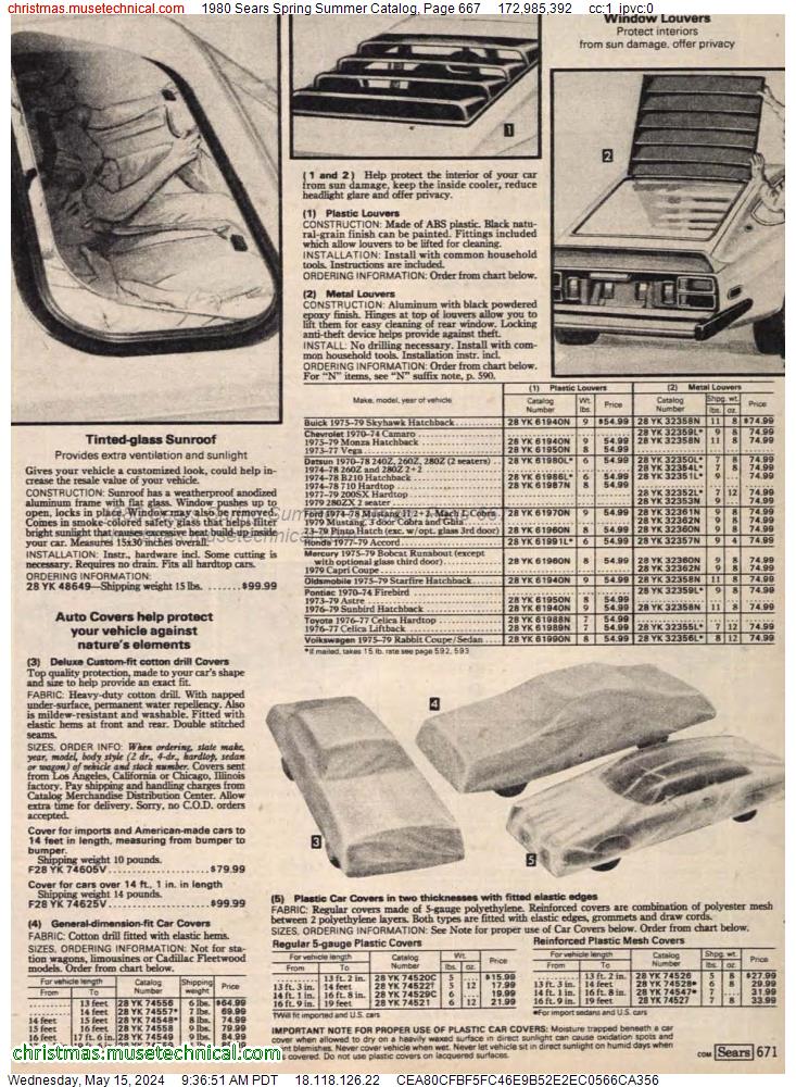 1980 Sears Spring Summer Catalog, Page 667