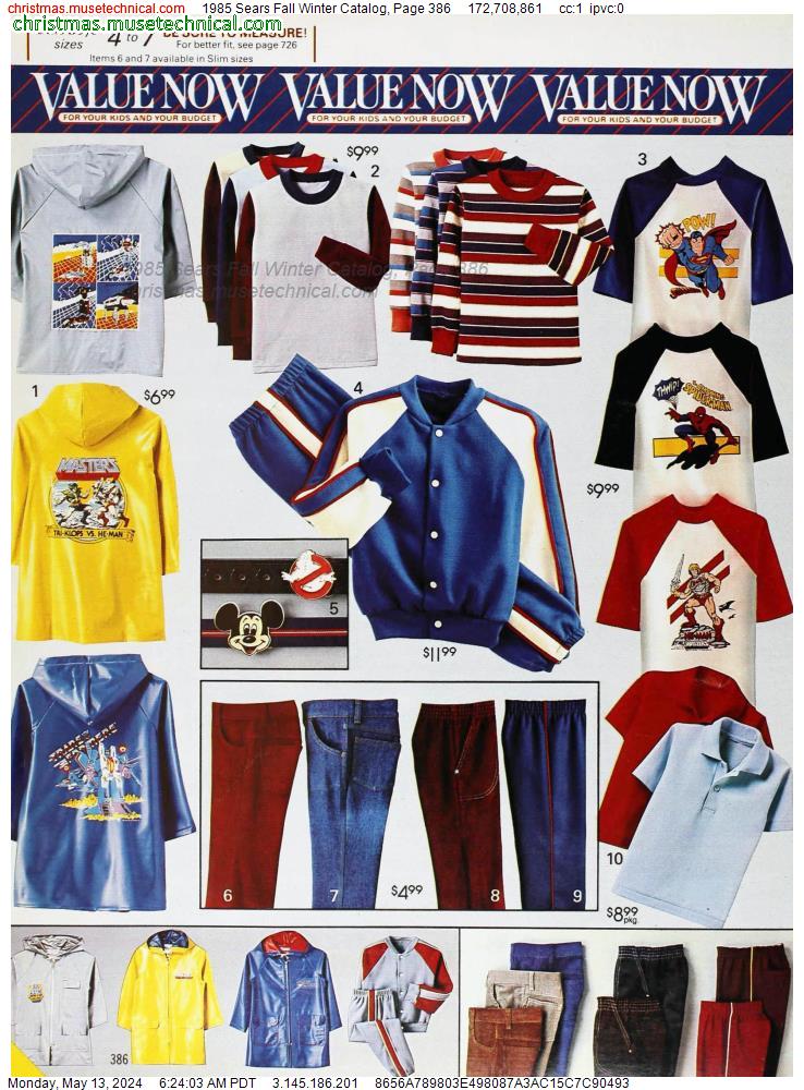 1985 Sears Fall Winter Catalog, Page 386
