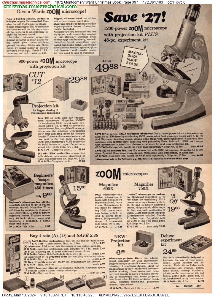 1972 Montgomery Ward Christmas Book, Page 397
