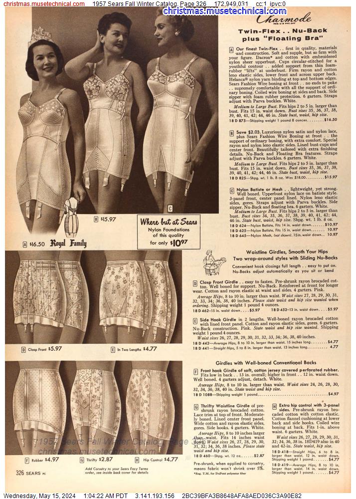 1957 Sears Fall Winter Catalog, Page 326