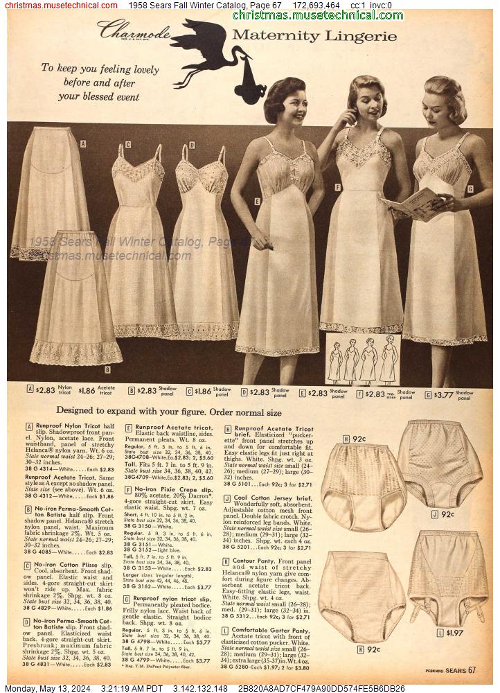 1958 Sears Fall Winter Catalog, Page 67