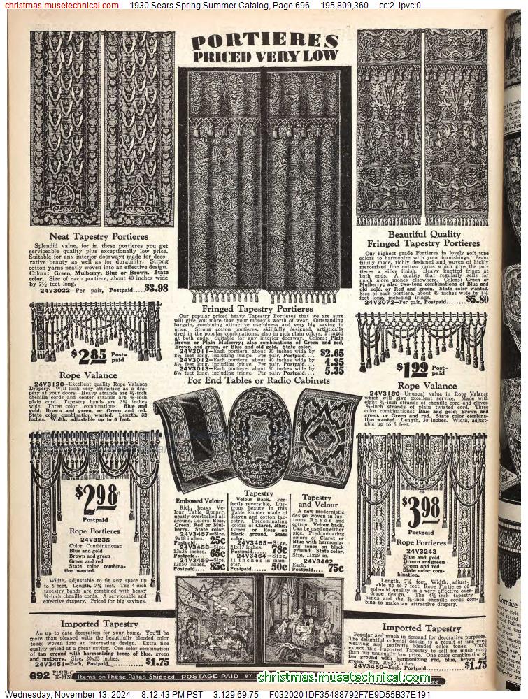 1930 Sears Spring Summer Catalog, Page 696