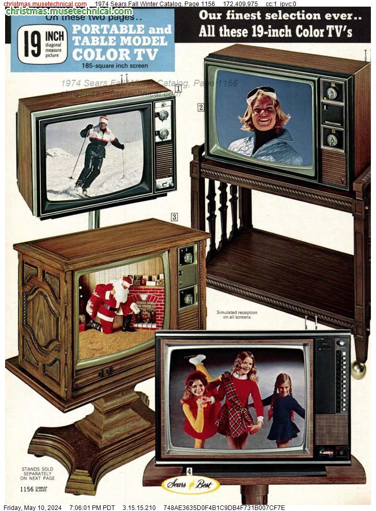 1974 Sears Fall Winter Catalog, Page 1156