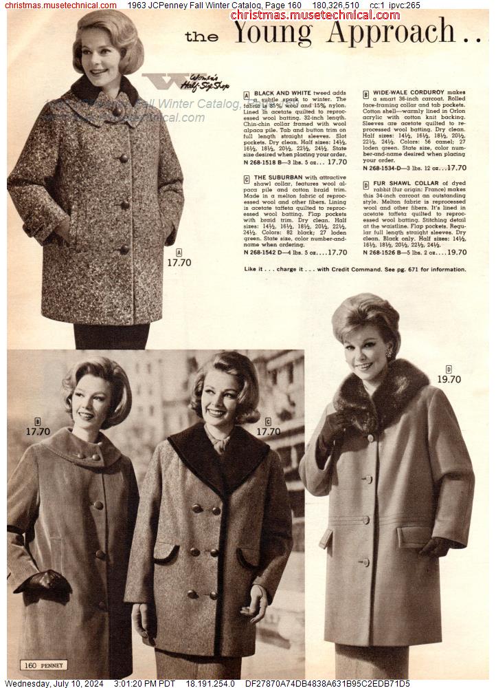 1963 JCPenney Fall Winter Catalog, Page 160
