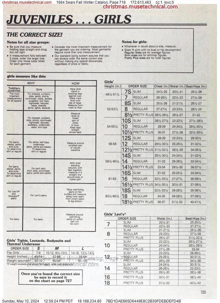1984 Sears Fall Winter Catalog, Page 718