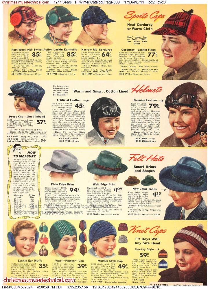 1941 Sears Fall Winter Catalog, Page 388