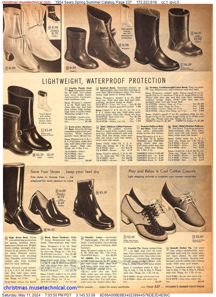 1954 Sears Spring Summer Catalog, Page 337