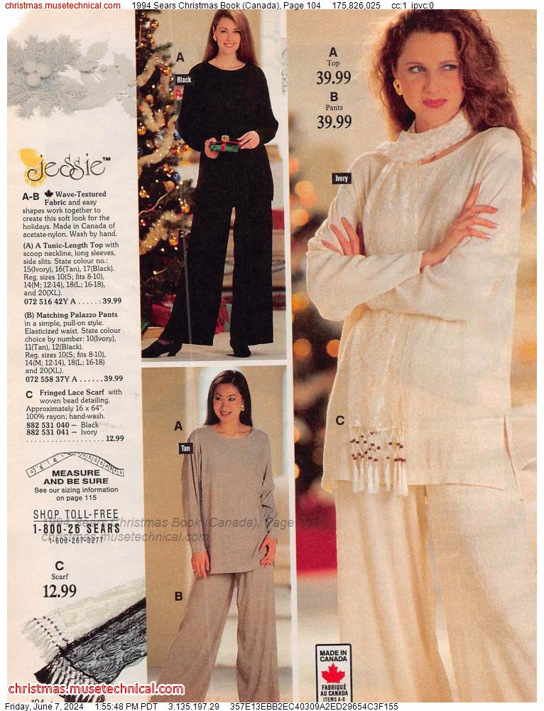 1994 Sears Christmas Book (Canada), Page 104