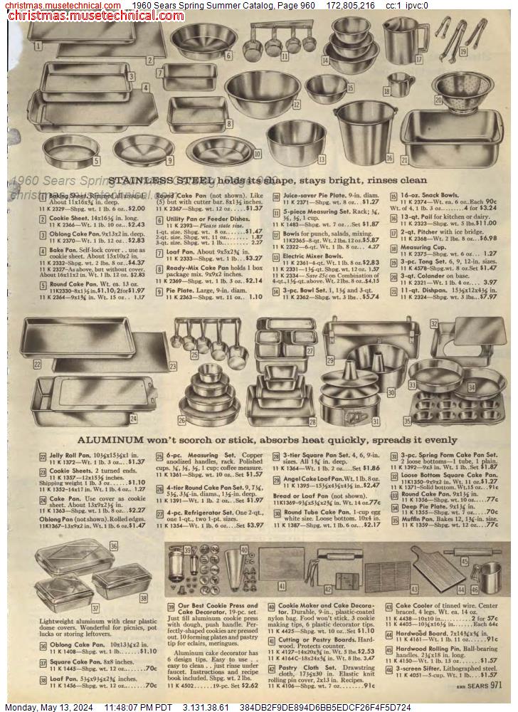 1960 Sears Spring Summer Catalog, Page 960