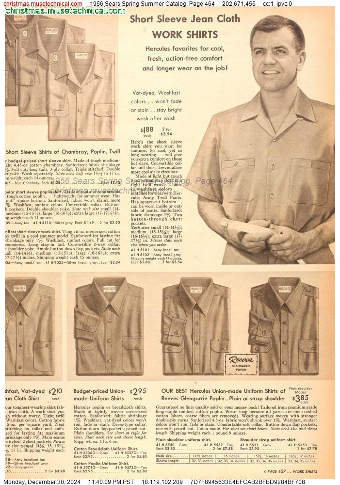 1956 Sears Spring Summer Catalog, Page 464