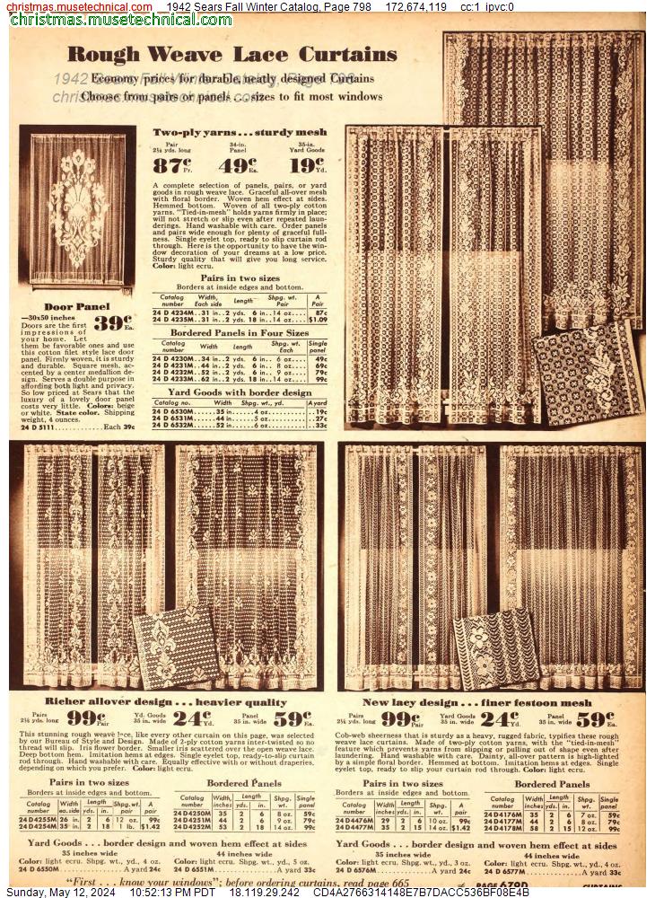 1942 Sears Fall Winter Catalog, Page 798