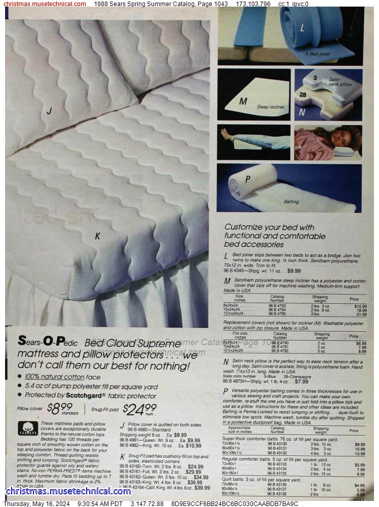 1988 Sears Spring Summer Catalog, Page 1043