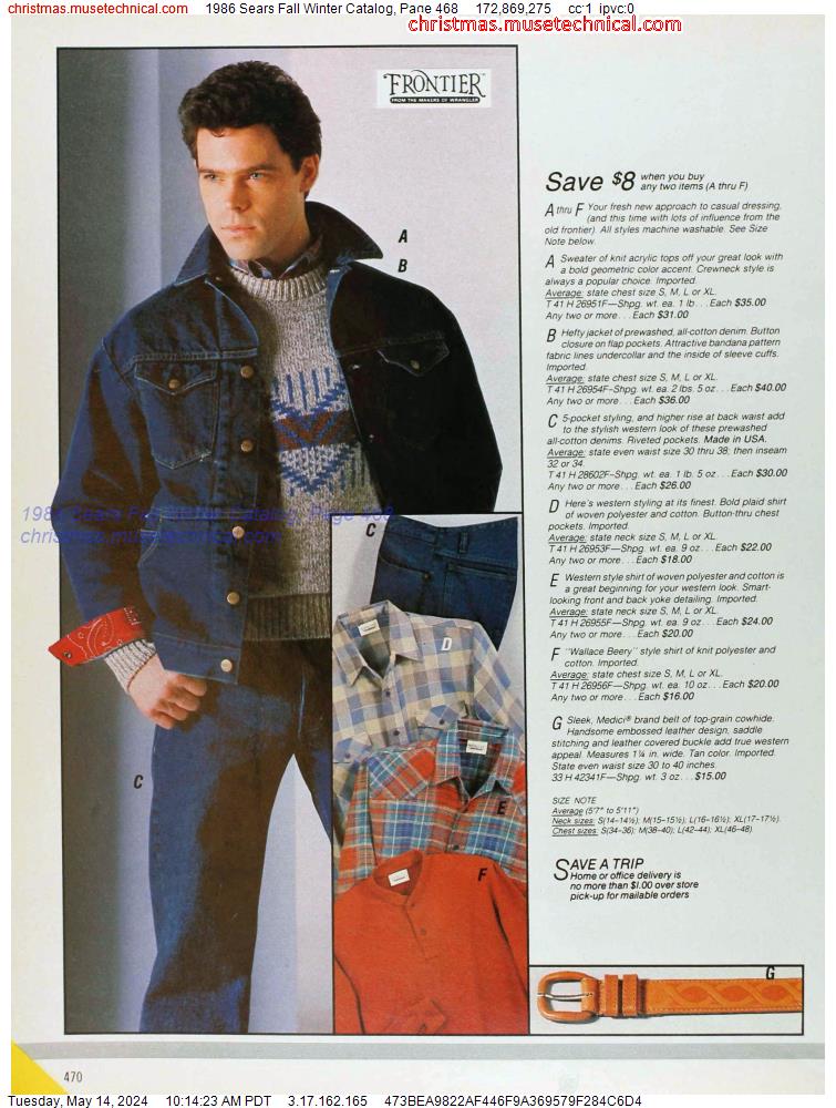 1986 Sears Fall Winter Catalog, Page 468