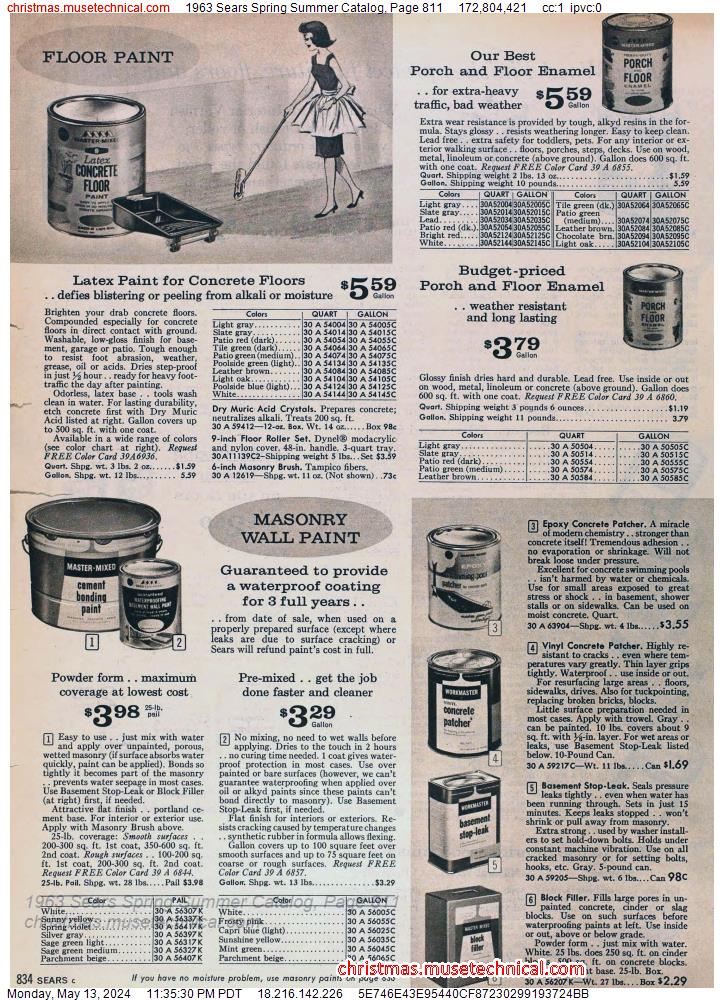 1963 Sears Spring Summer Catalog, Page 811