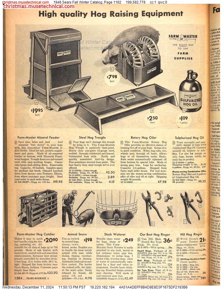 1946 Sears Fall Winter Catalog, Page 1162