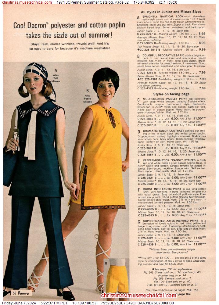 1971 JCPenney Summer Catalog, Page 52