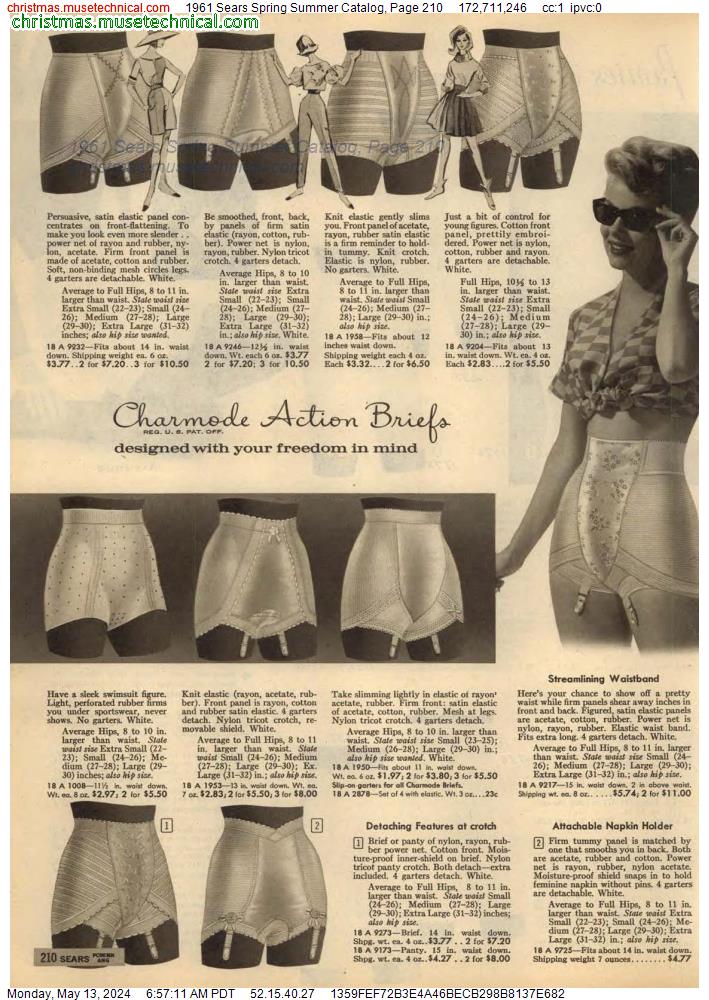1961 Sears Spring Summer Catalog, Page 210