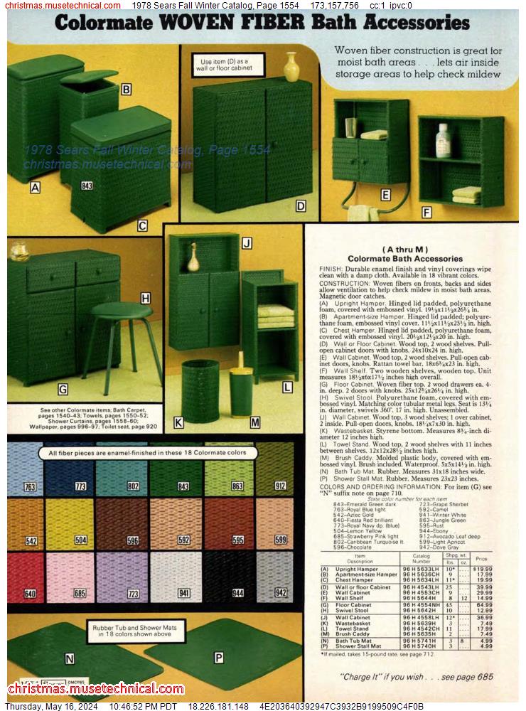 1978 Sears Fall Winter Catalog, Page 1554
