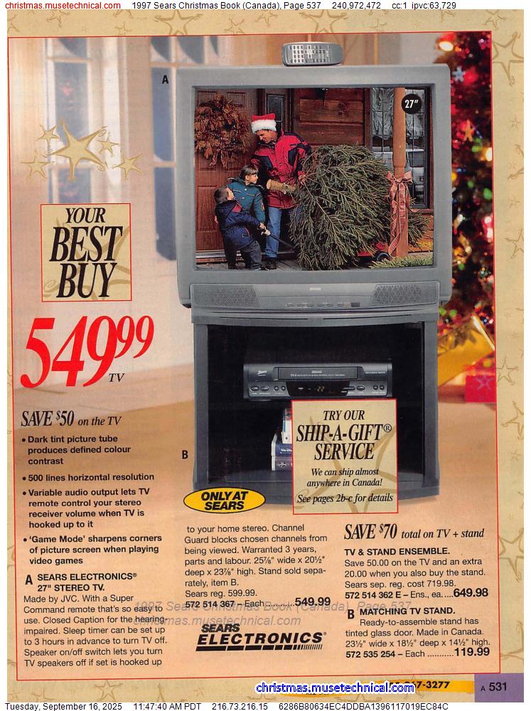 1997 Sears Christmas Book (Canada), Page 537
