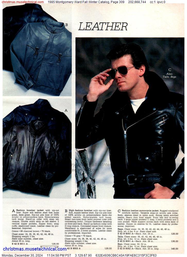 1985 Montgomery Ward Fall Winter Catalog, Page 309