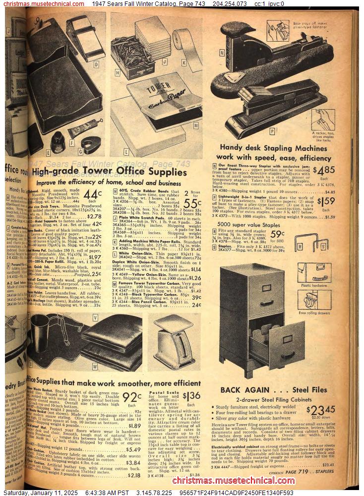 1947 Sears Fall Winter Catalog, Page 743