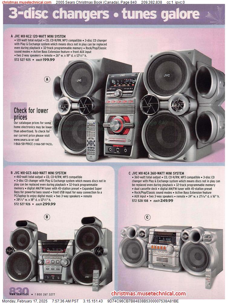 2005 Sears Christmas Book (Canada), Page 840