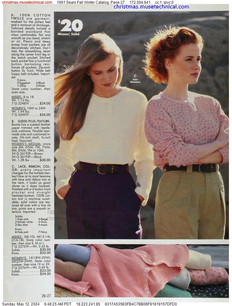 1991 Sears Fall Winter Catalog, Page 27
