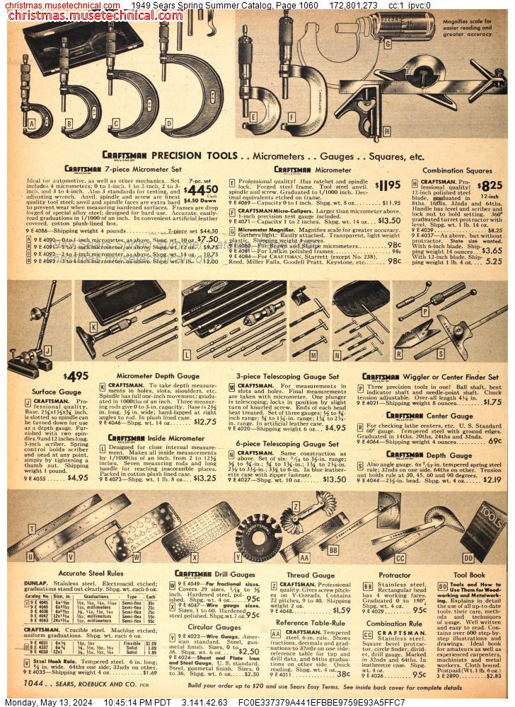 1949 Sears Spring Summer Catalog, Page 1060