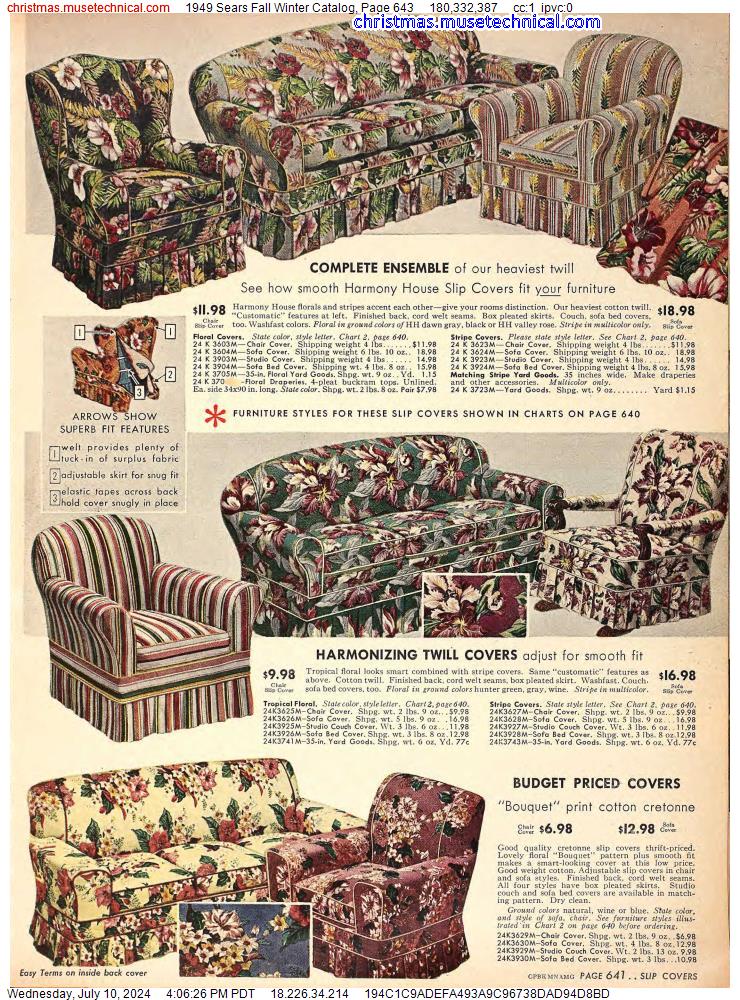 1949 Sears Fall Winter Catalog, Page 643