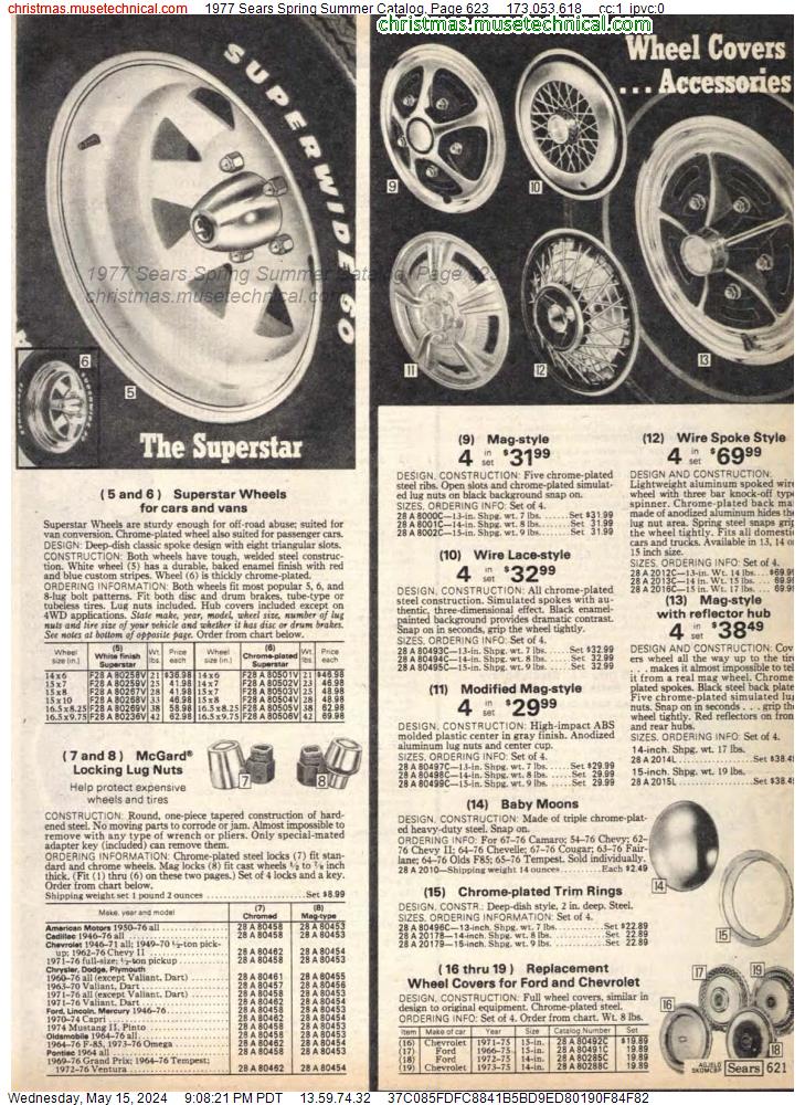 1977 Sears Spring Summer Catalog, Page 623