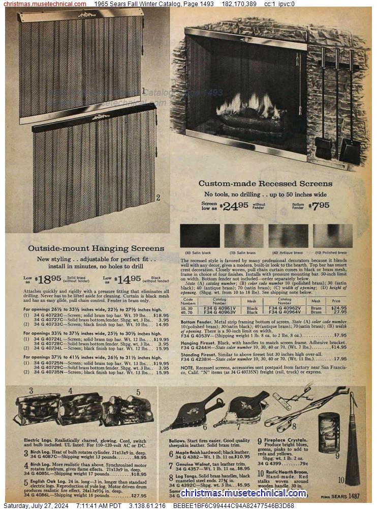 1965 Sears Fall Winter Catalog, Page 1493