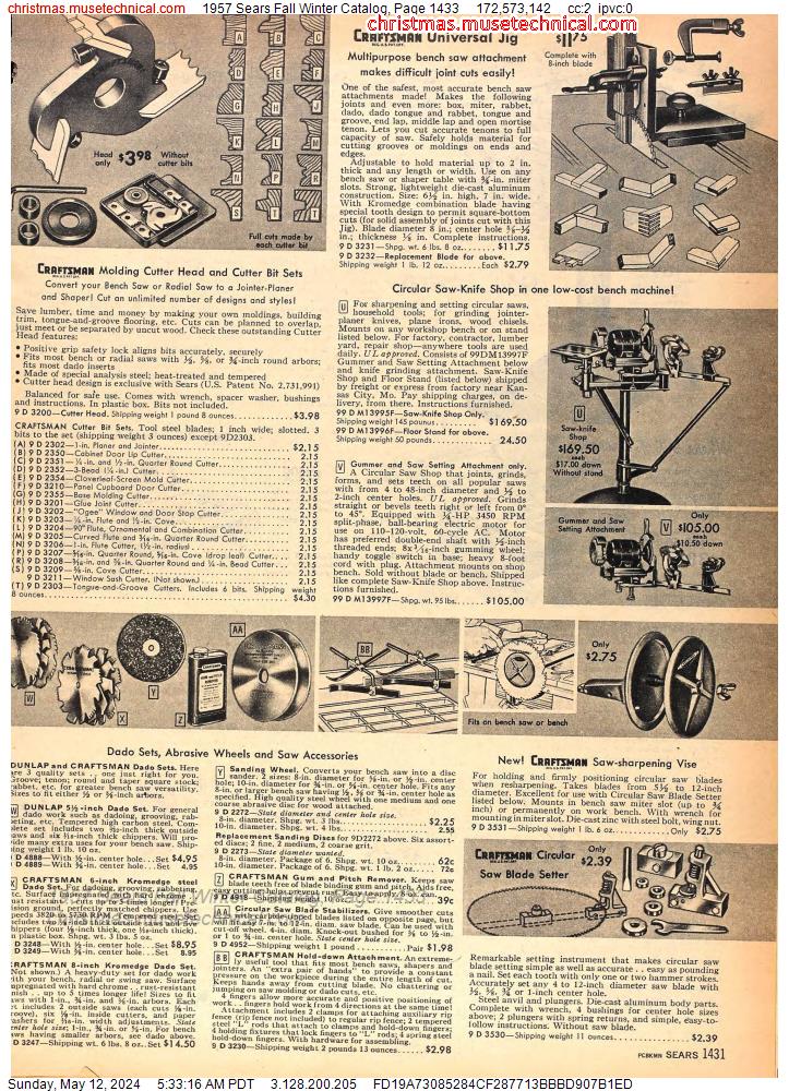 1957 Sears Fall Winter Catalog, Page 1433