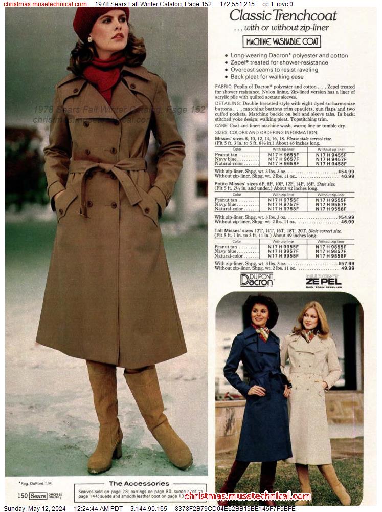1978 Sears Fall Winter Catalog, Page 152