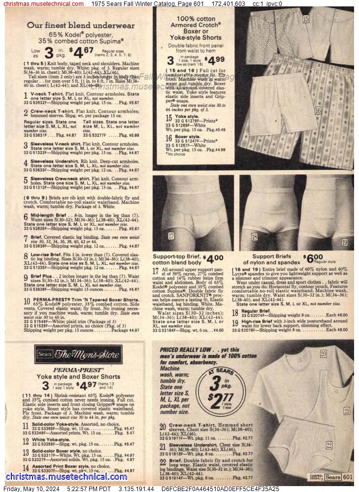 1975 Sears Fall Winter Catalog, Page 601